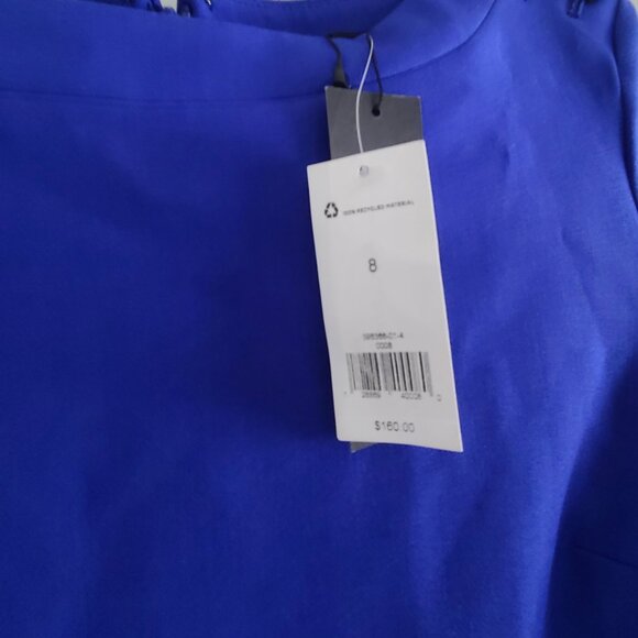 Nwt Banana Republic Button-Shoulder shift dress bright Blue SIZE 8 #396629 N05 - Picture 8 of 9